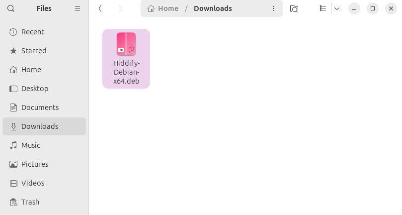 Скачивание Hiddify .deb