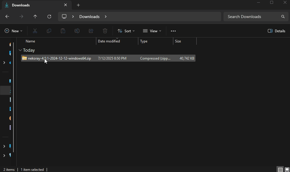 Π Π°ΡΠΏΠ°ΠΊΠΎΠ²ΠΊΠ° Nekoray